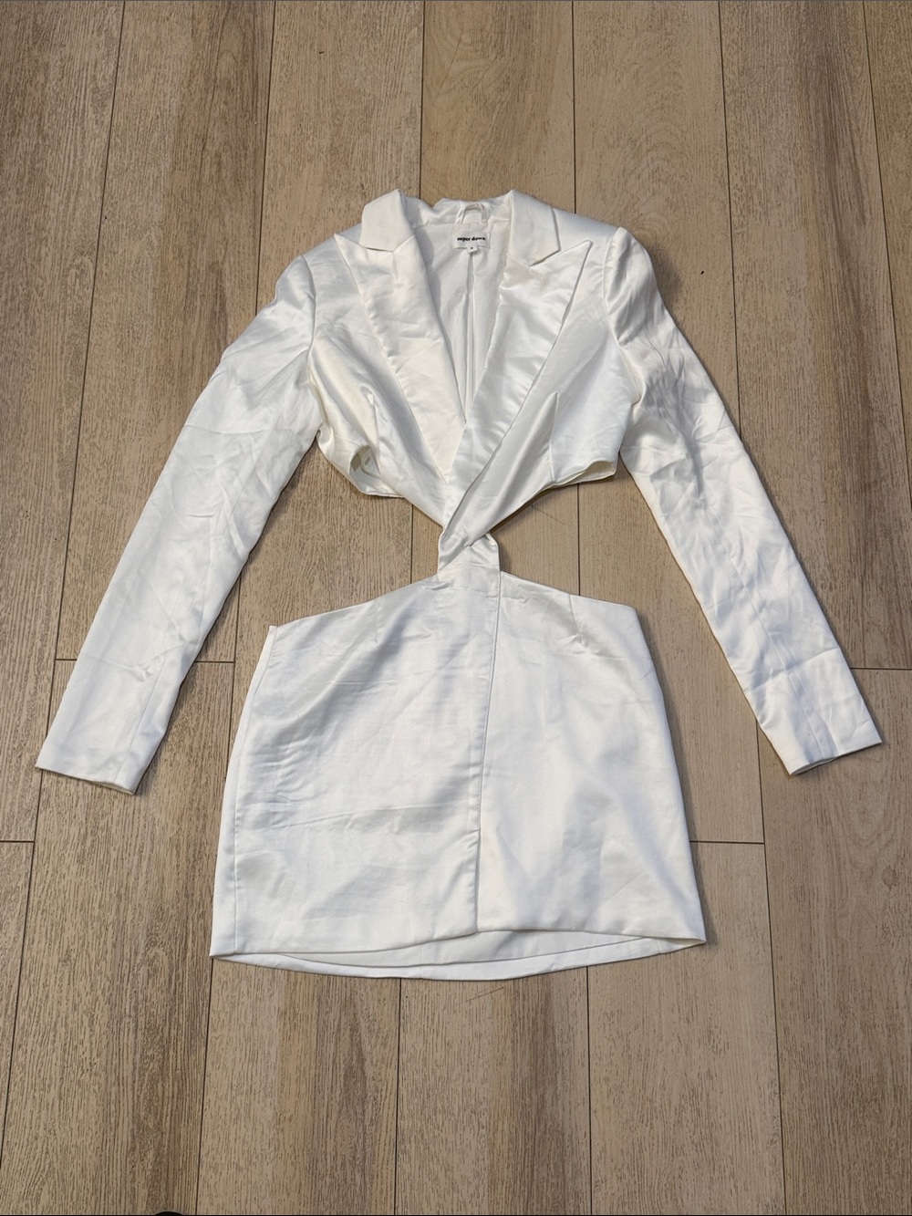 superdown Ivory Blazer Collar Mini Dress Women’s Size Small